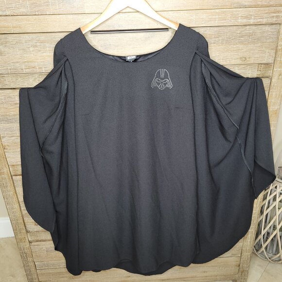 Her Universe Star Wars Studded Darth Vader Black Sleeveless Dress Cape Large - Picture 5 of 10